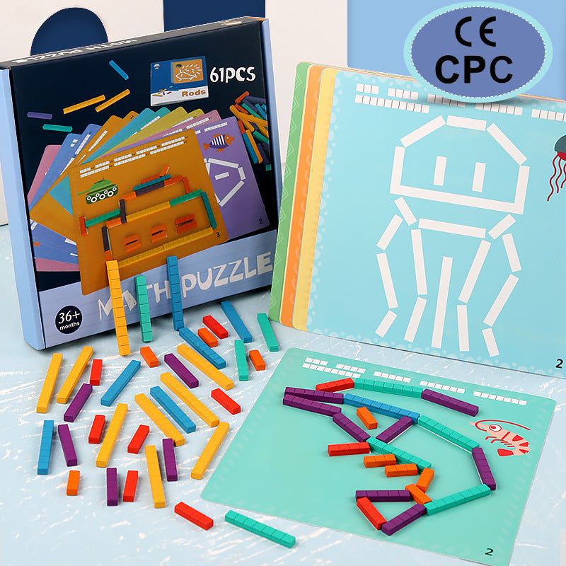 Wooden Arithmetic Puzzle