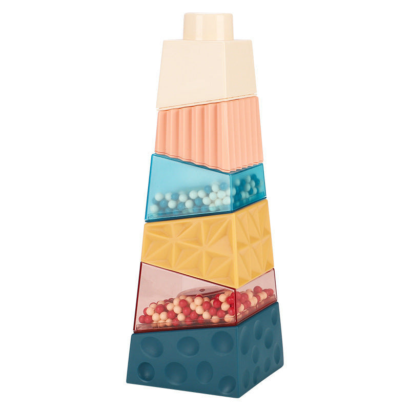 Colorful Irregular Jenga Pyramid