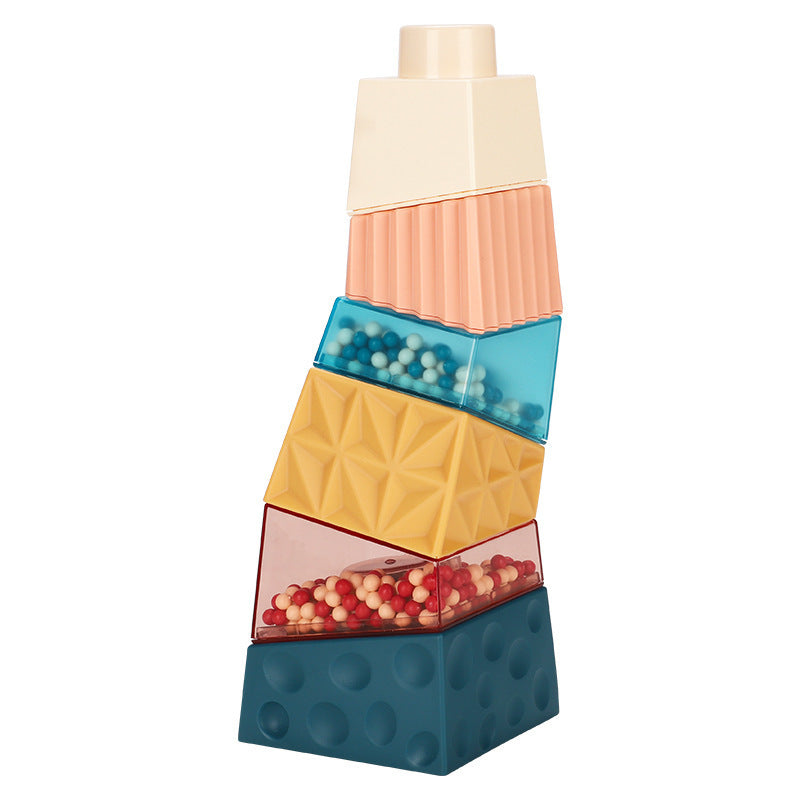 Colorful Irregular Jenga Pyramid