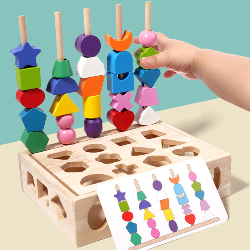Montessori Bead Sequencing Set: Creative Learning Tool for Kids