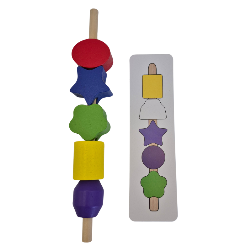 Montessori Bead Sequencing Set: Creative Learning Tool for Kids