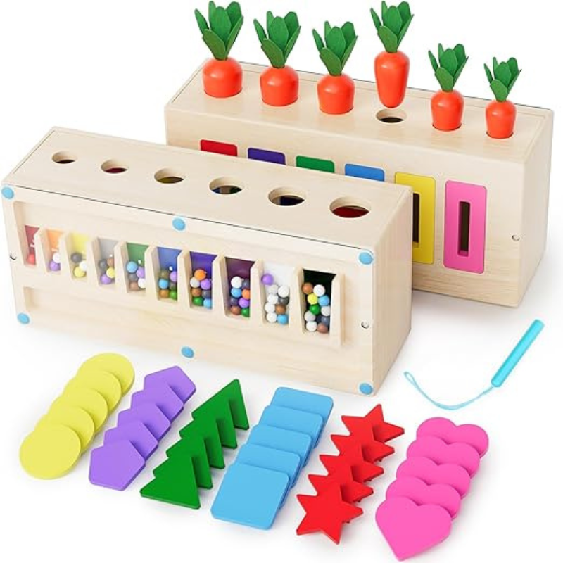 3-in-1 Montessori- Inspired Color Shape Recognition Toy