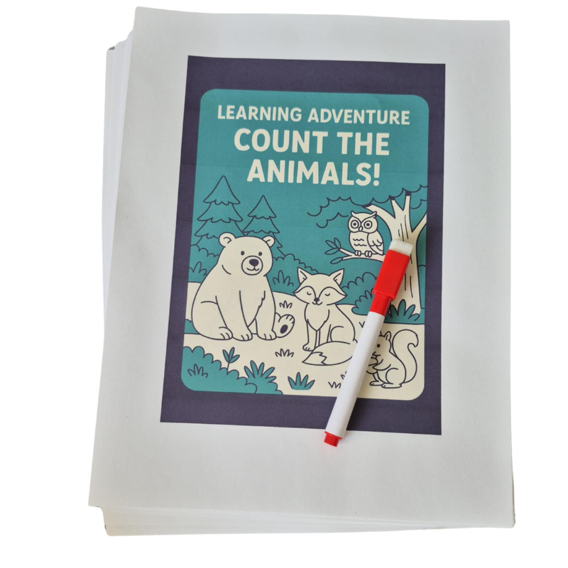 Forest-Themed Printable for Kids (Ages 3–5) – Count the Animals!