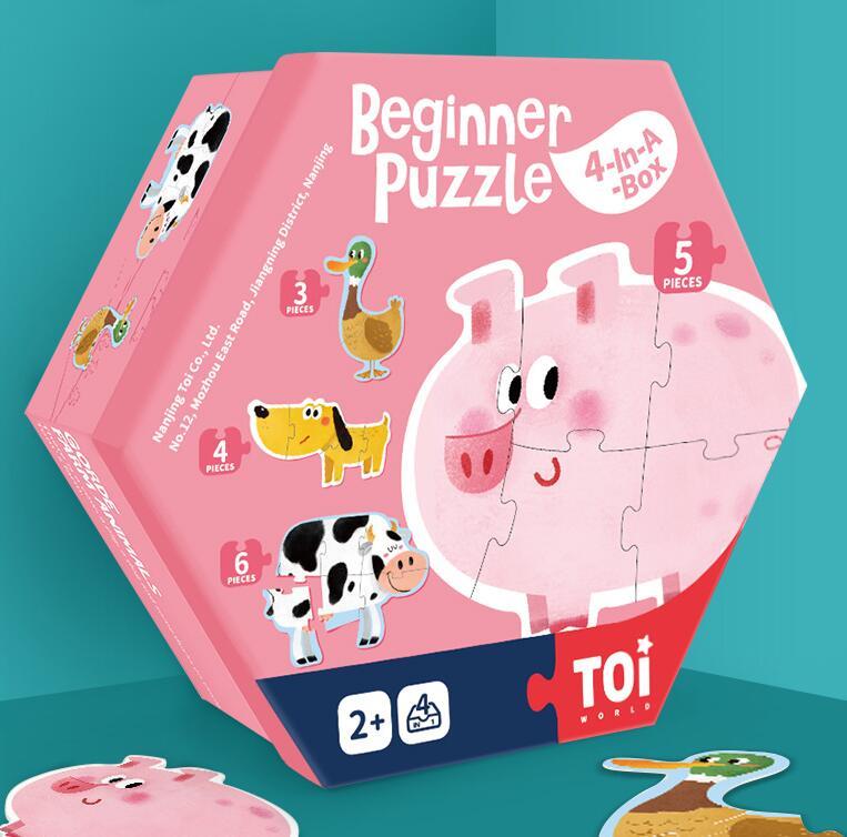 Educational Jigsaw Puzzles for Kids - 6 Thematic Variants - Beginner Puzzles for Toddlers and Young Children