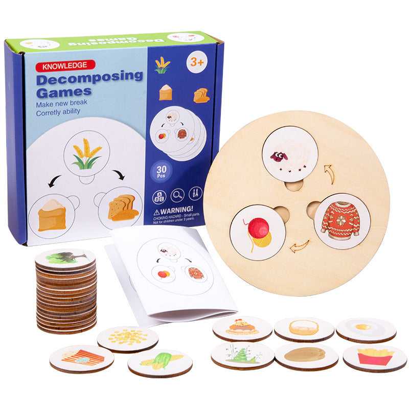 Children Wooden Decomposition Game