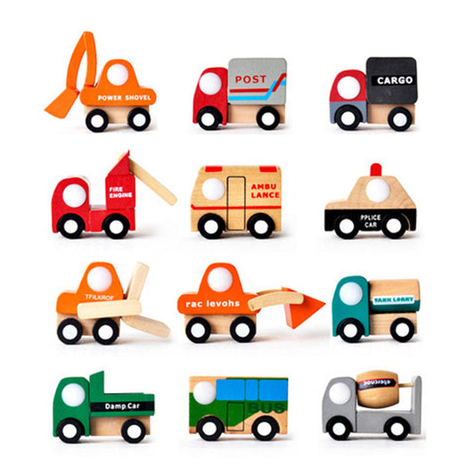 Mini Wooden Cars &amp; Trucks Set