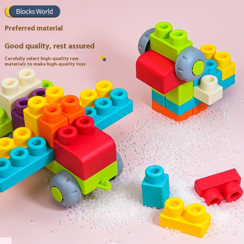 Blocs de construction en plastique souple pour tout-petits - Coffrets de couleurs