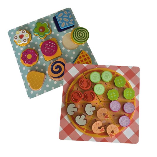 pizza and cookie toy set