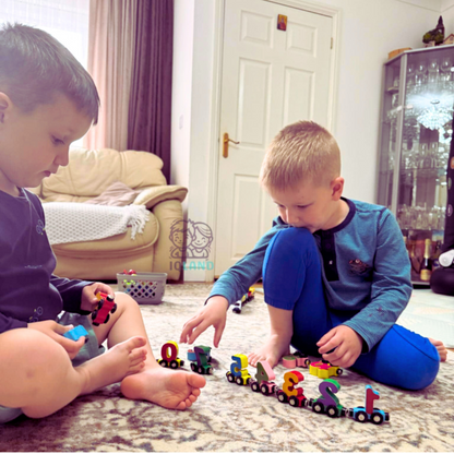 Magnetic Wooden Train Toy for Kids