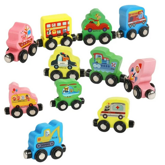 Magnetic Wooden Train Toy for Kids