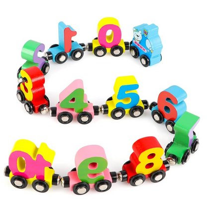 Magnetic Wooden Train Toy for Kids