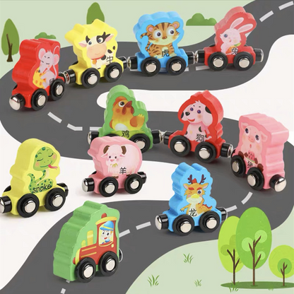 Magnetic Wooden Train Toy for Kids