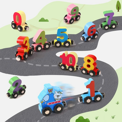 Magnetic Wooden Train Toy for Kids