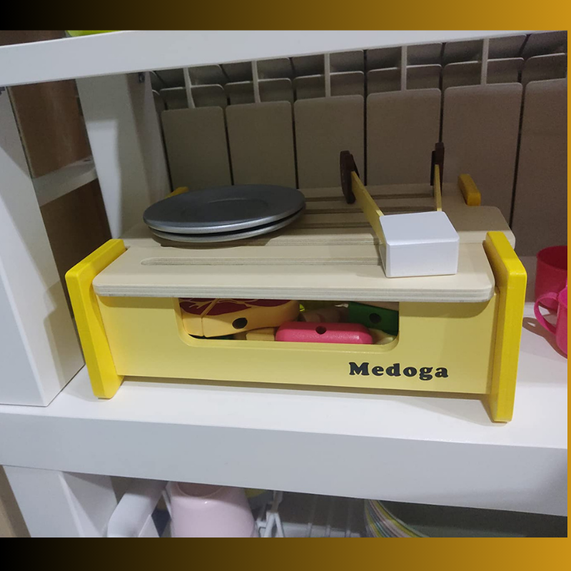 Ensemble de cuisine et barbecue en bois pour maison de jeu - Mini jouet magnétique de stockage et de cuisine pour aliments