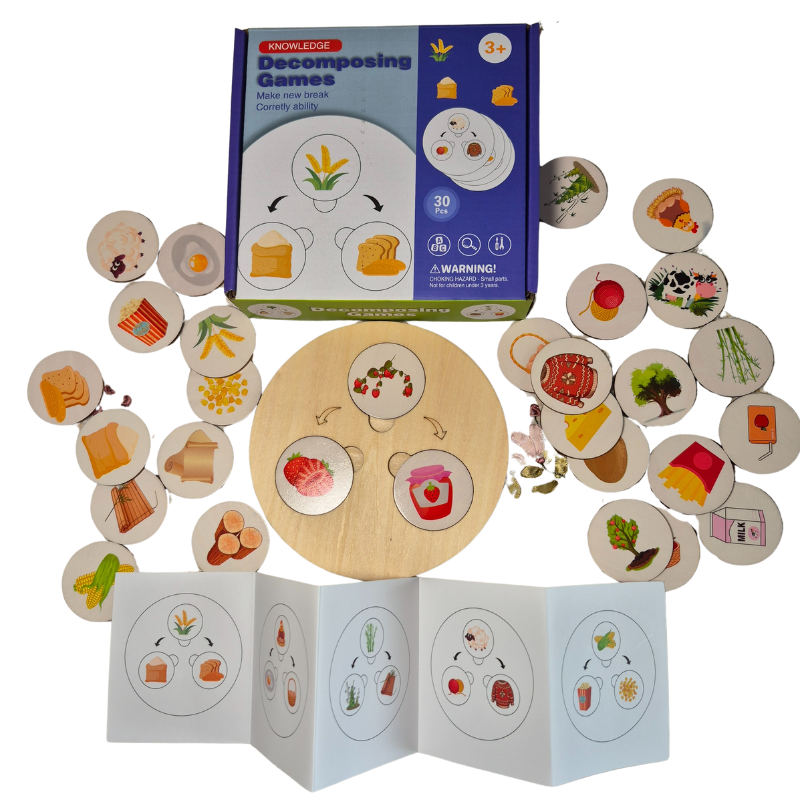 Children Wooden Decomposition Game | Learn About Animals and Plants