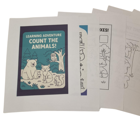 Forest-Themed Printable for Kids (Ages 3–5) – Count the Animals!