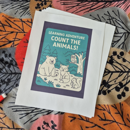Forest-Themed Printable for Kids (Ages 3–5) – Count the Animals!