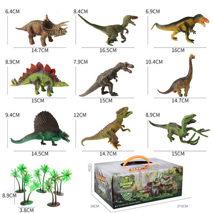 Jurassic Adventure Dinosaur Playset – 9 Realistic Dinosaurs with Play Mat for Kids