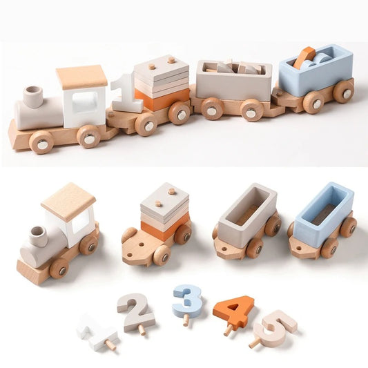 Wooden Birthday Train Toy